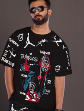 WEB WARRIOR: BLACK OVERSIZED-TEE(*)