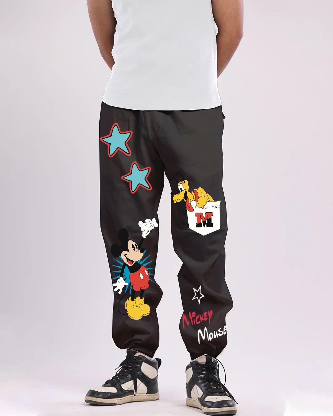 Men's Mickey Mouse Black Cargo Pant(*)