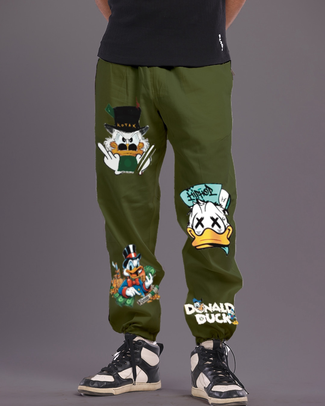 Men's Donald Duck Olive Cargo Pant(*)
