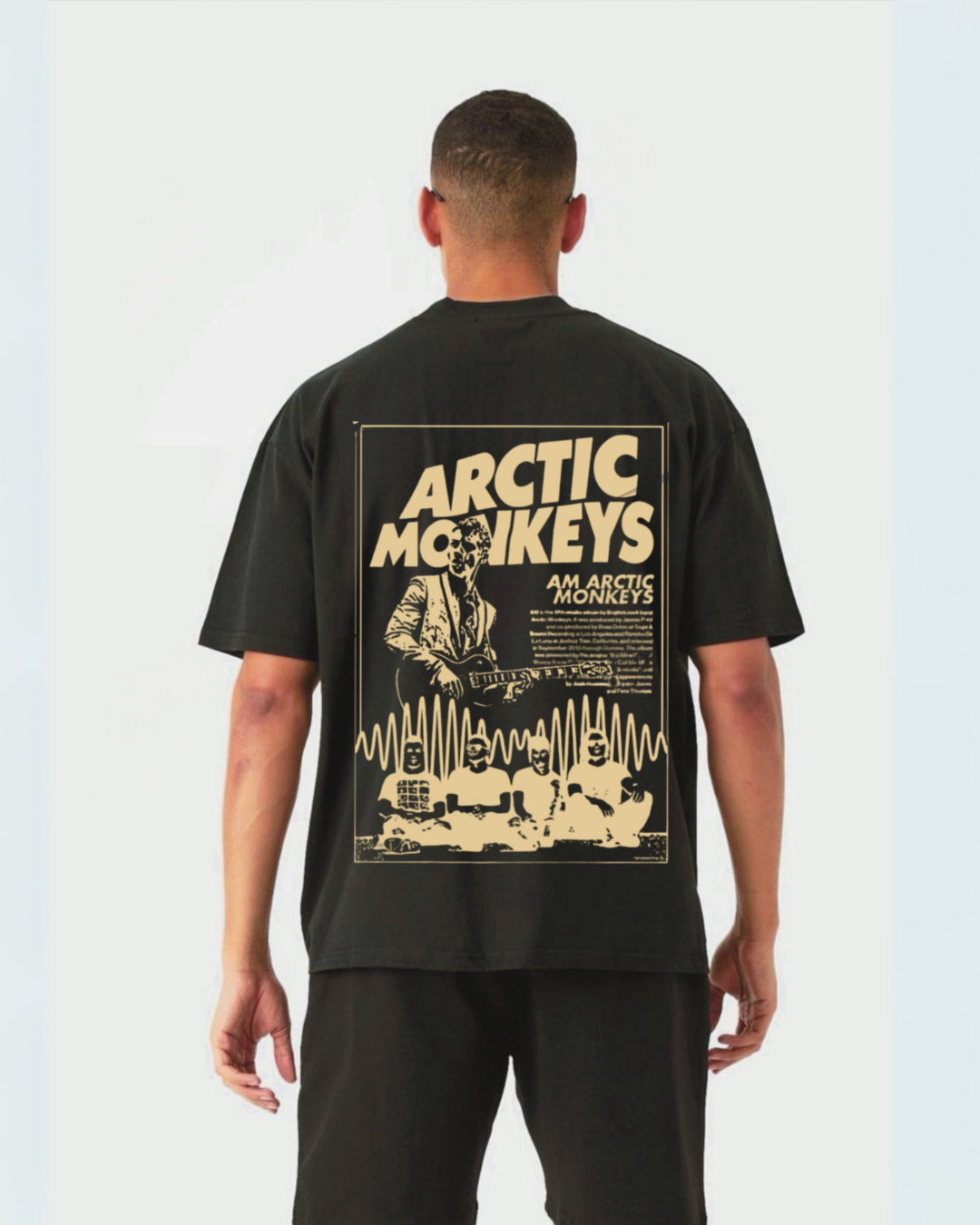 MEN'S ARCTIC MONKEYS OVERSIZED CORDSET (BLACK AND BLACK)