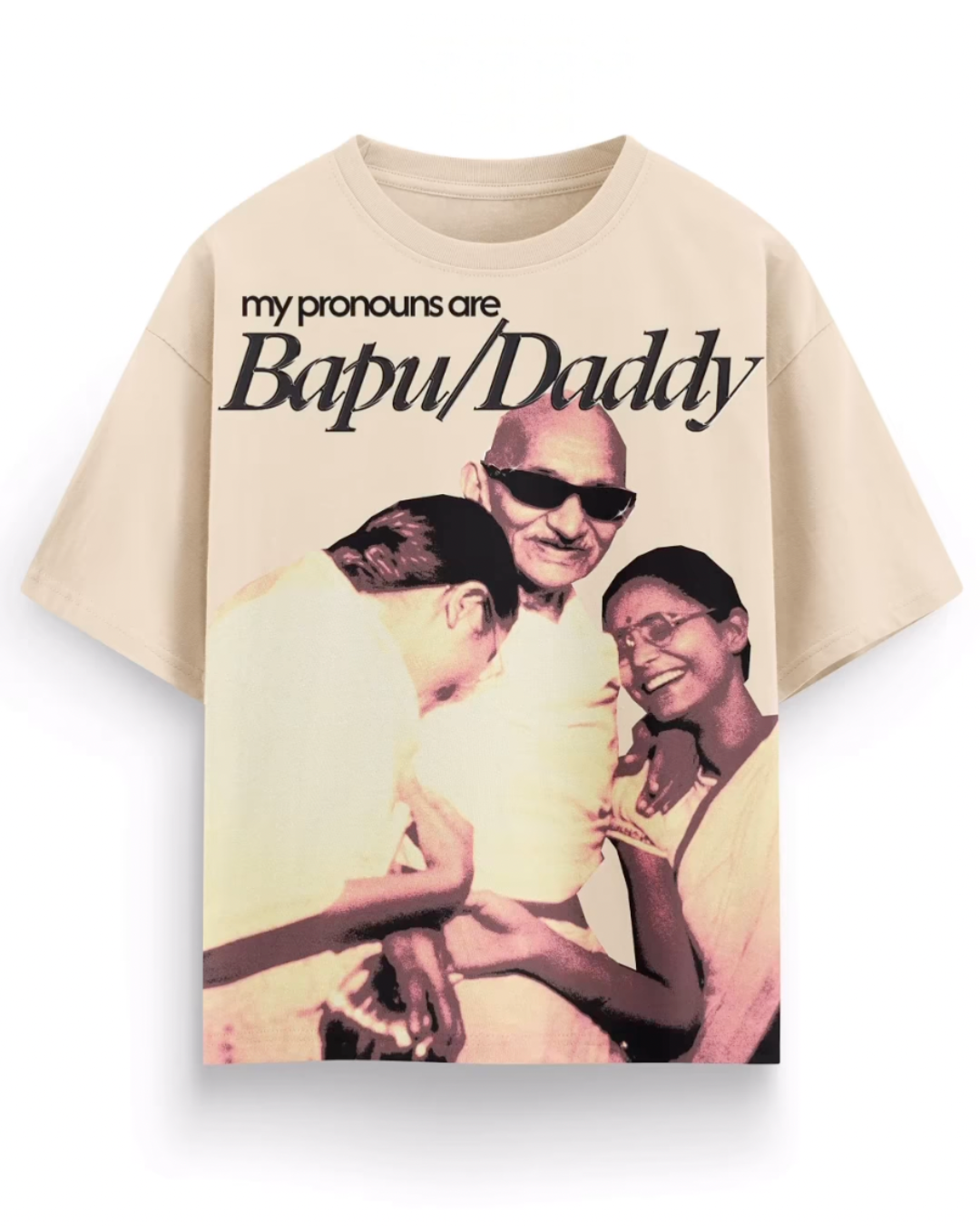 BAPU DADDY UNISEX OVERSIZED WHITE T-SHIRT