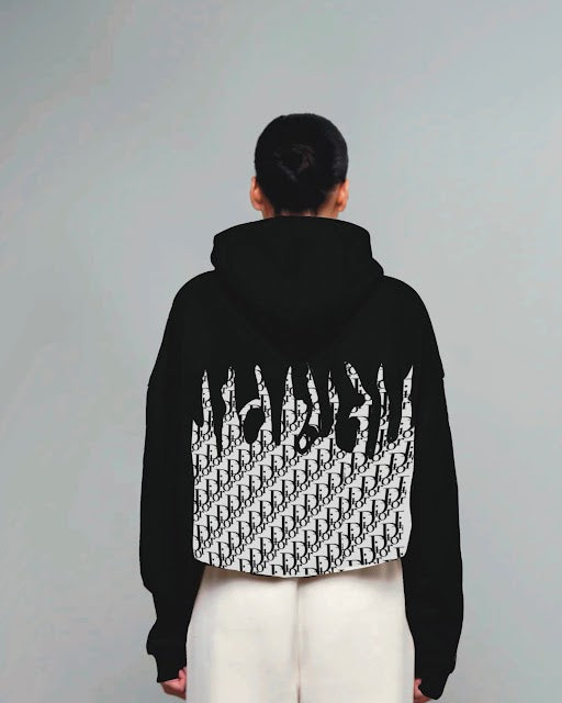 UNISEX BLACK OVERSIZED HOODIE - DOR STYLE