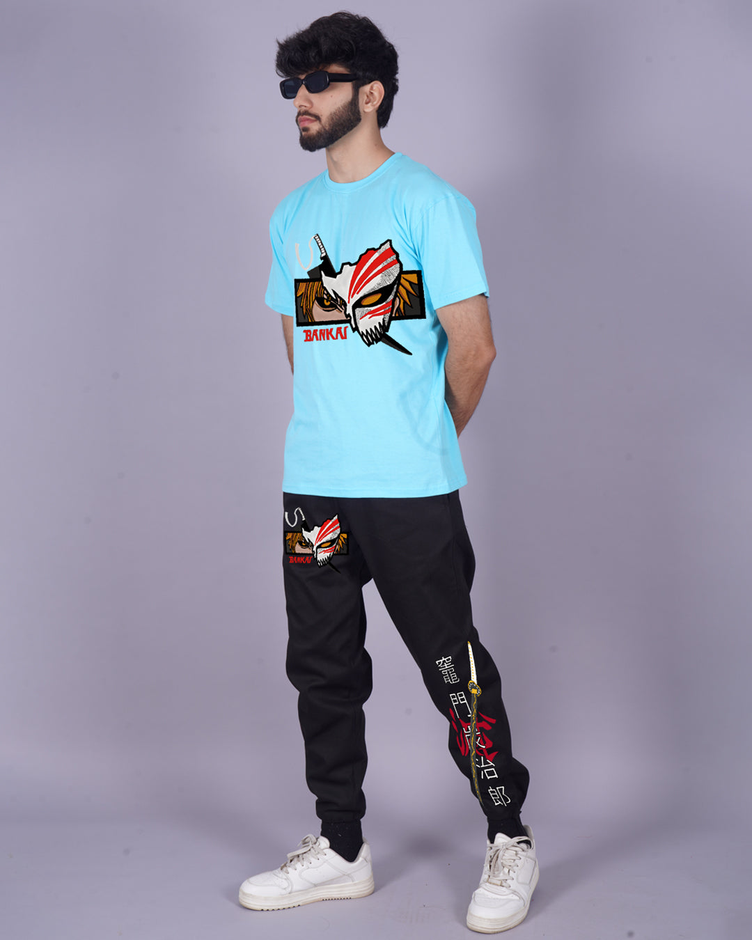 Navy Bankai: Men's Two Piece Bankai Oversized Co-ord Set