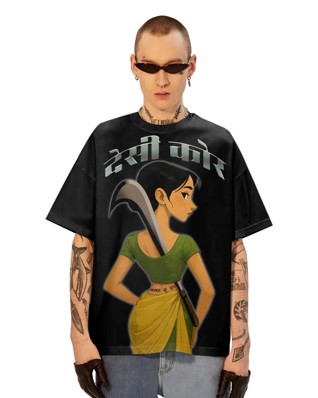 DESI CORE UNISEX OVERSIZED BLACK T-SHIRTOVERSIZED WHITE T-SHIRT