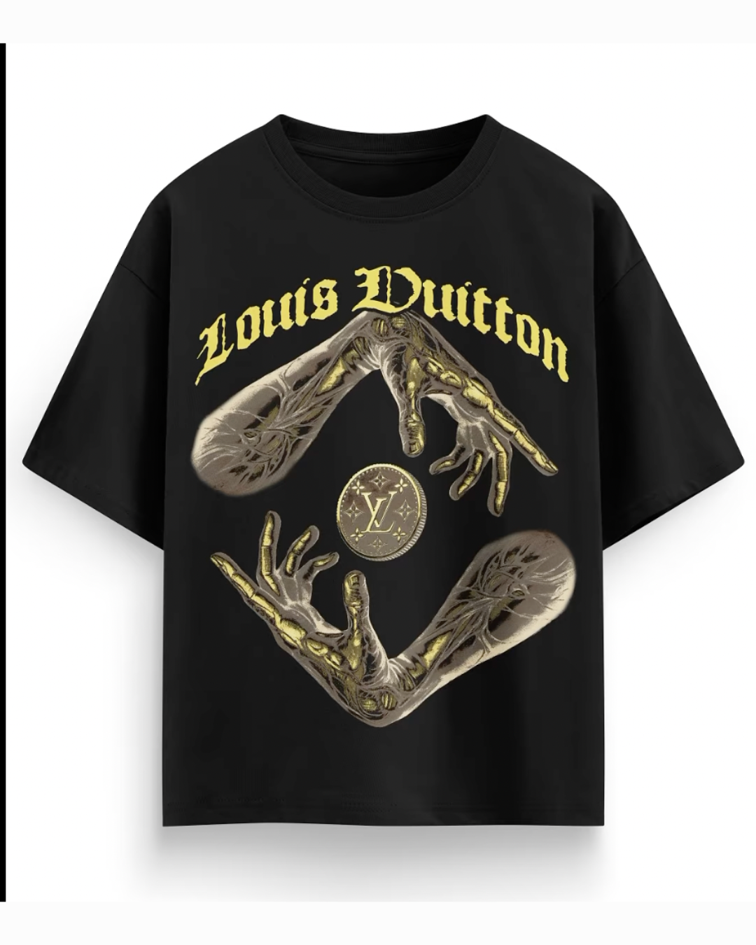 DUITTON STYLE UNISEX OVERSIZED BLACK T-SHIRT