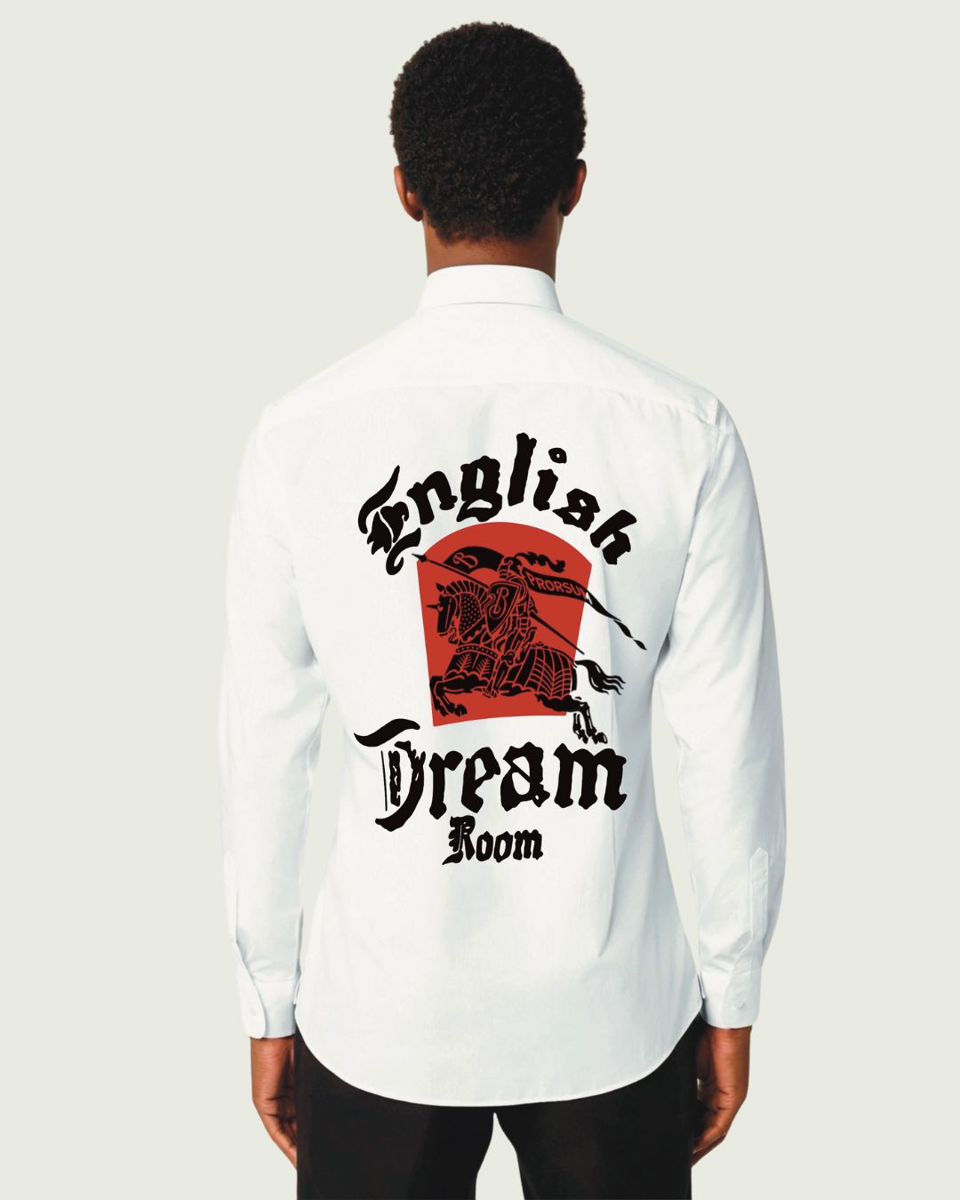 ENGLISH DREAM FULL SLEEVE WHITE SHIRT(*)