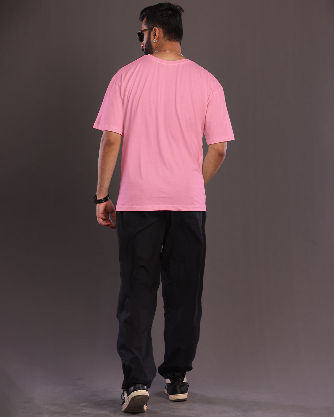 Men's Two-Piece Hearteater Oversized Co-ord Set in Pink and Black