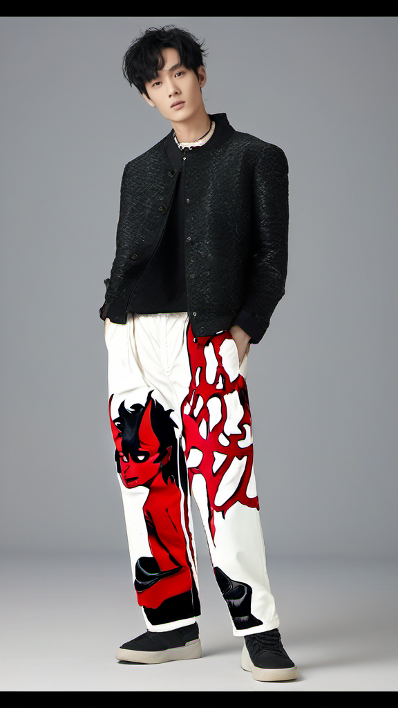 Unisex White Ultrasoft Cotton Pant - Red Devil(*)