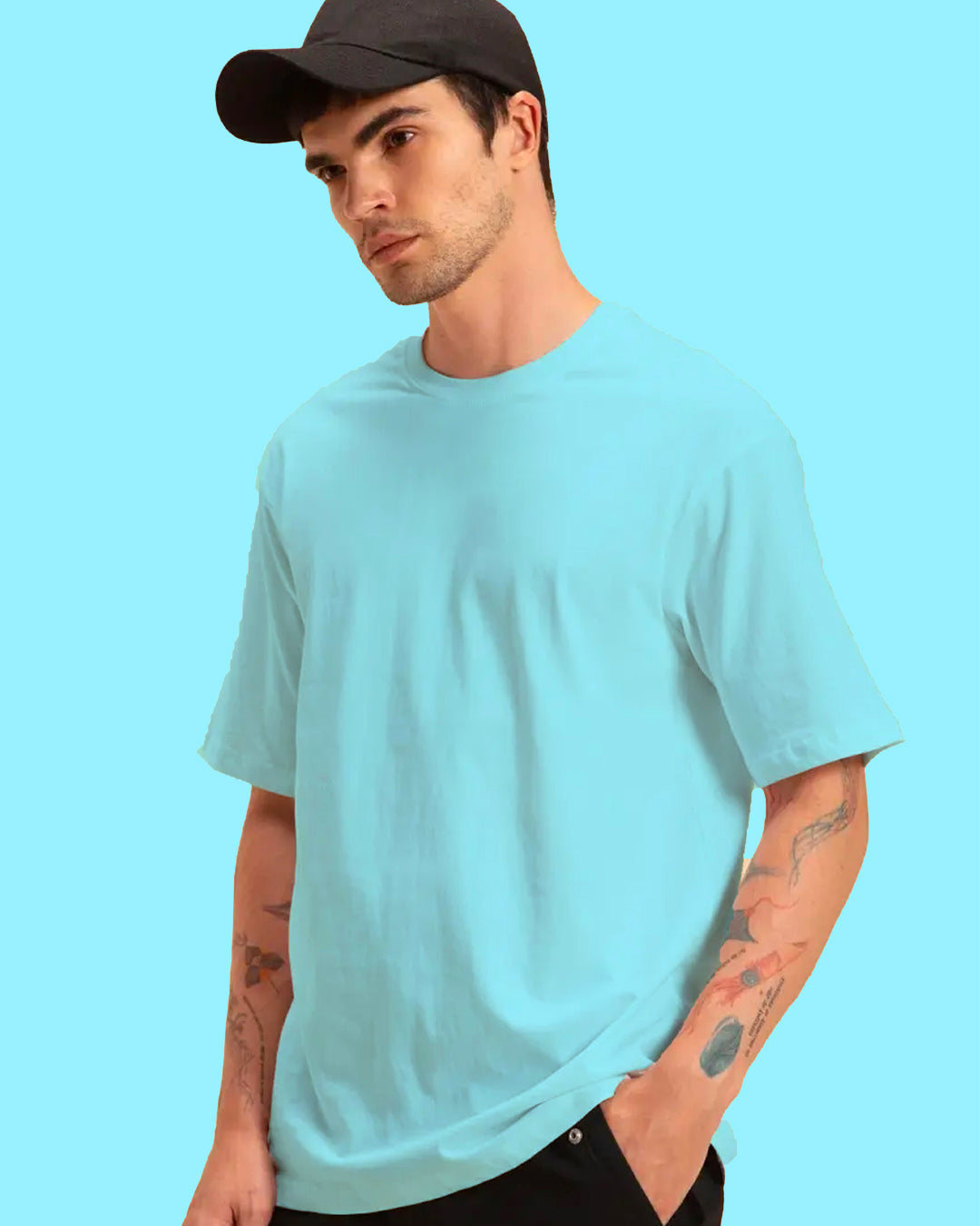 UNISEX SOLIDS PACK OF 3 PINK BLUE MINT GREEN OVERSIZED T-SHIRTS