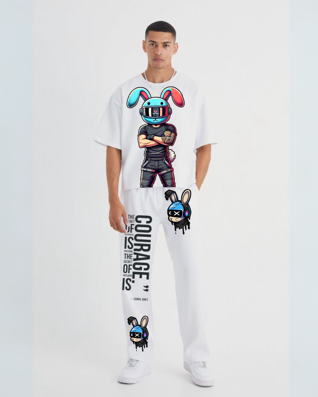 MEN'S SECRET FREEDOM OVERSIZED CORDSET (WHITE AND WHITE)