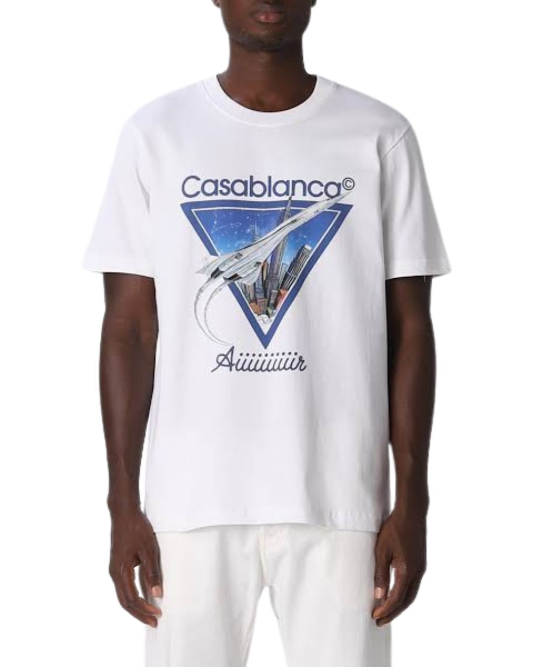 SKYLINE JET UNISEX EXCLUSIVE OVERSIZED TEE - WHITE