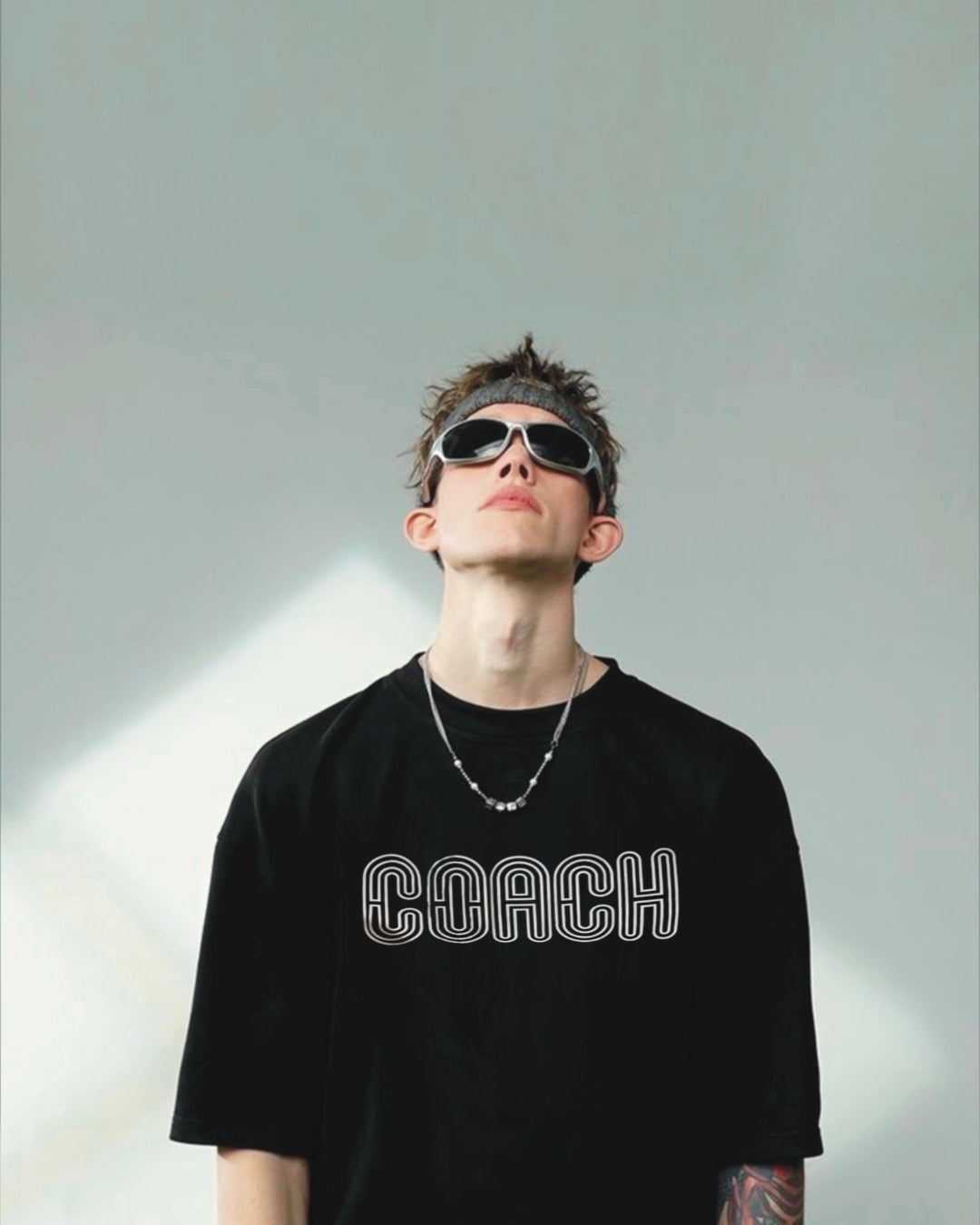 Coach style Unisex Exclusive Oversized Tee - Black