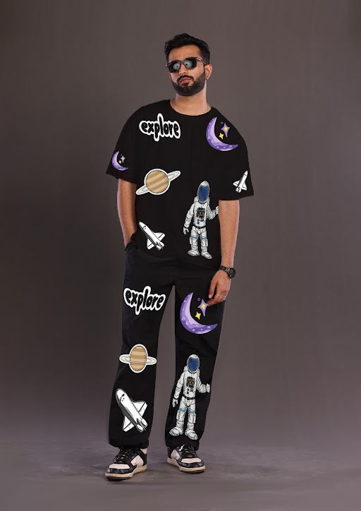 Black Men's Explore Co-ord Set - Men's Choice(*)