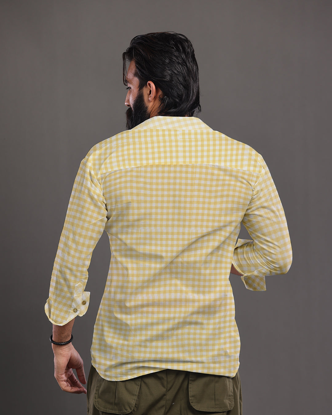 Gingham Lemon chic Full Sleeves Shirt