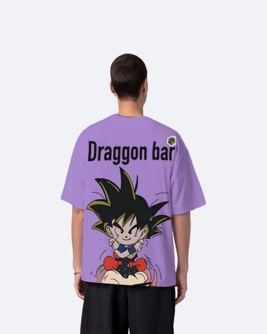 Dragon Goku Purple Urban Oversized T-Shirt for Men(*)