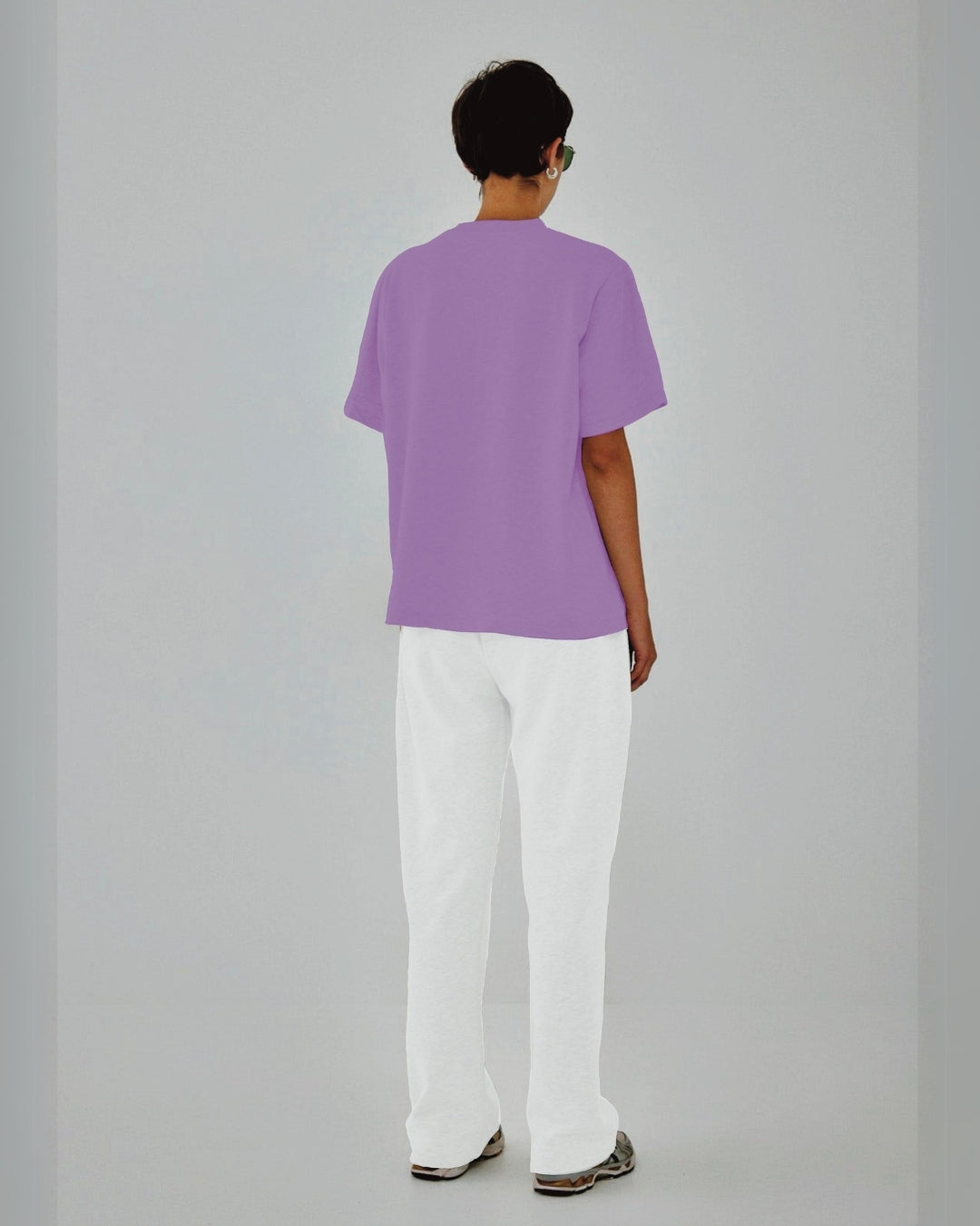 Women Dope Oversized Co-Ord Set - Purple and White