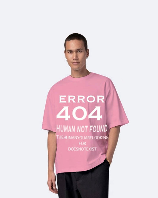 404 Error Pink Urban Oversized T-Shirt for Men