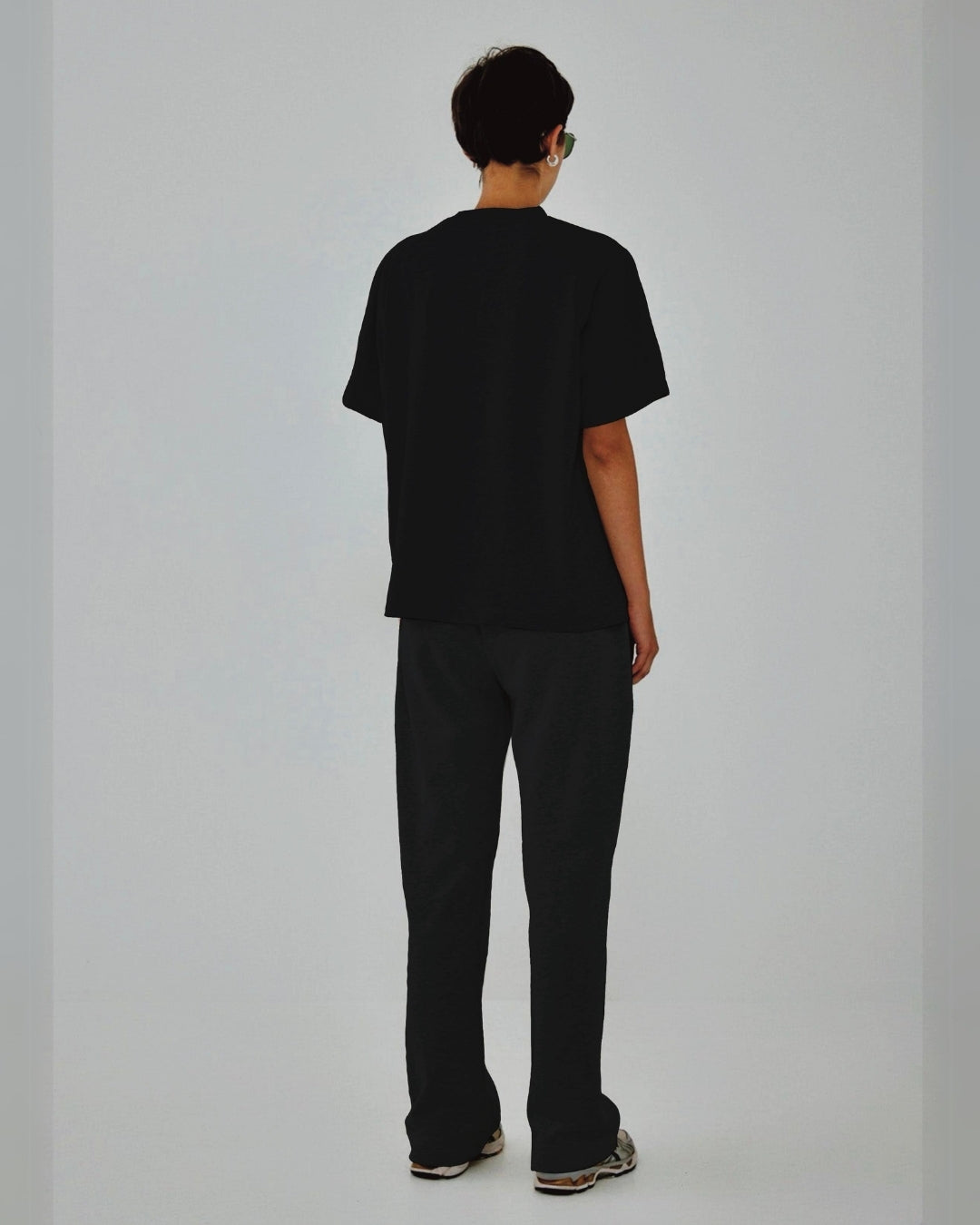 Women Say Cheese Oversized Co-Ord Set - Black and Black