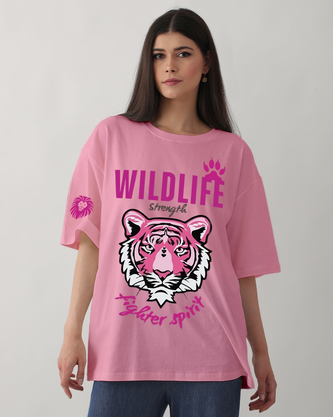 Pack of 2 Women's Oversized Tees - Kindness & Wild Life