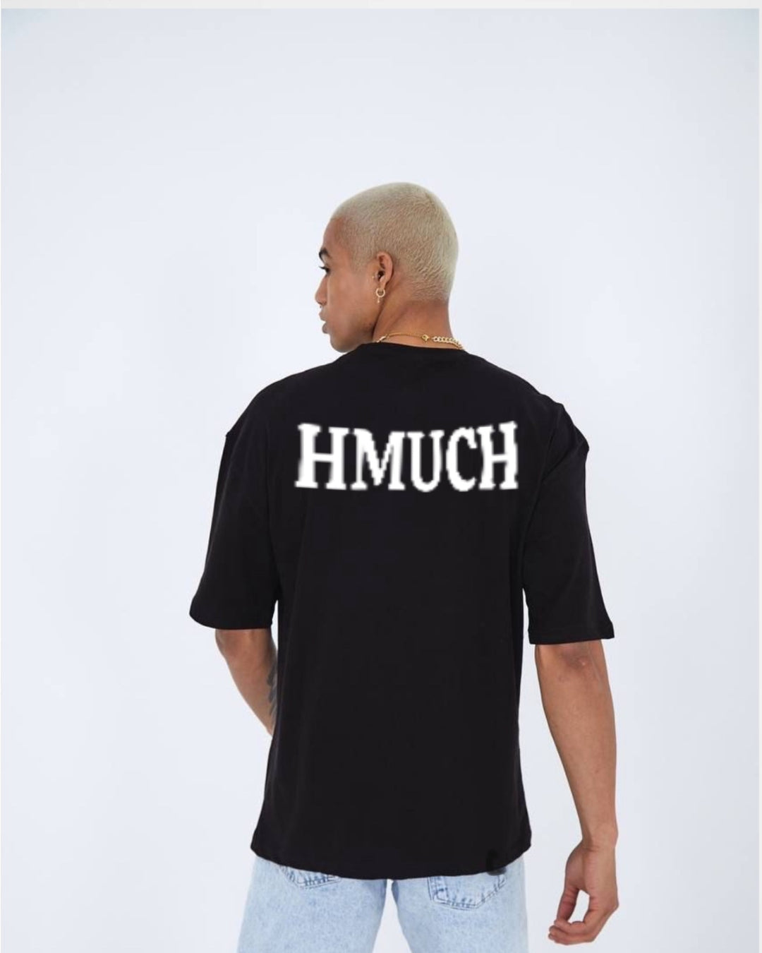 HMUCH TIGER UNISEX EXCLUSIVE OVERSIZED TEE - BLACK