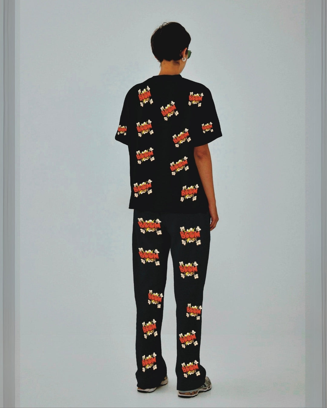 Women Boom Oversized Co-Ord Set - Black and Black