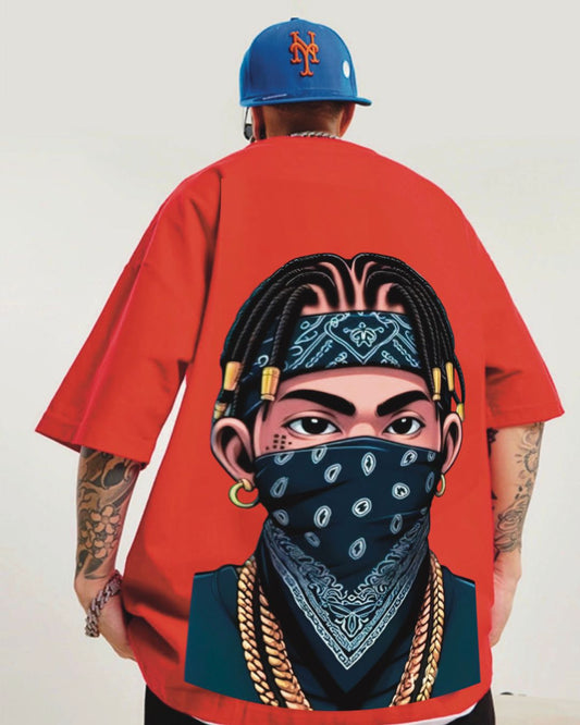 DADDY MASK UNISEX EXCLUSIVE OVERSIZED TEE -RED(*)