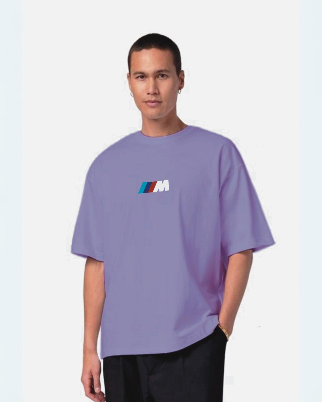 Racer Purple Urban Oversized T-Shirt for Men