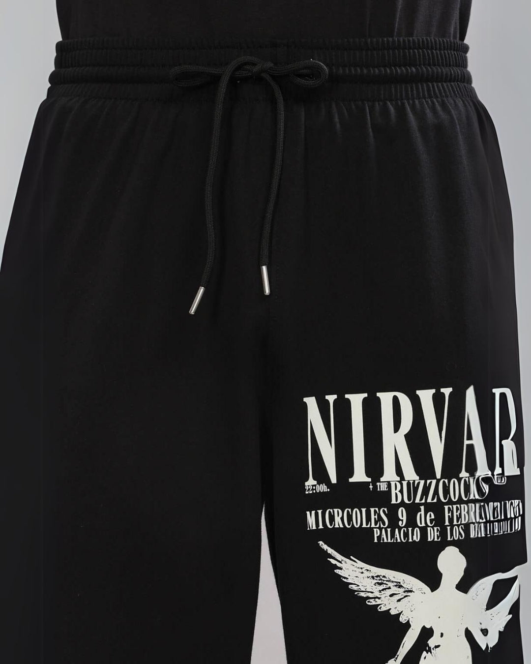 Men's Black Cotton Pant - Nirvana(*)