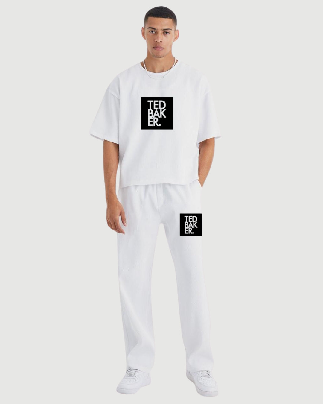 Men Ted Baker London Oversized Cord Set - White and White