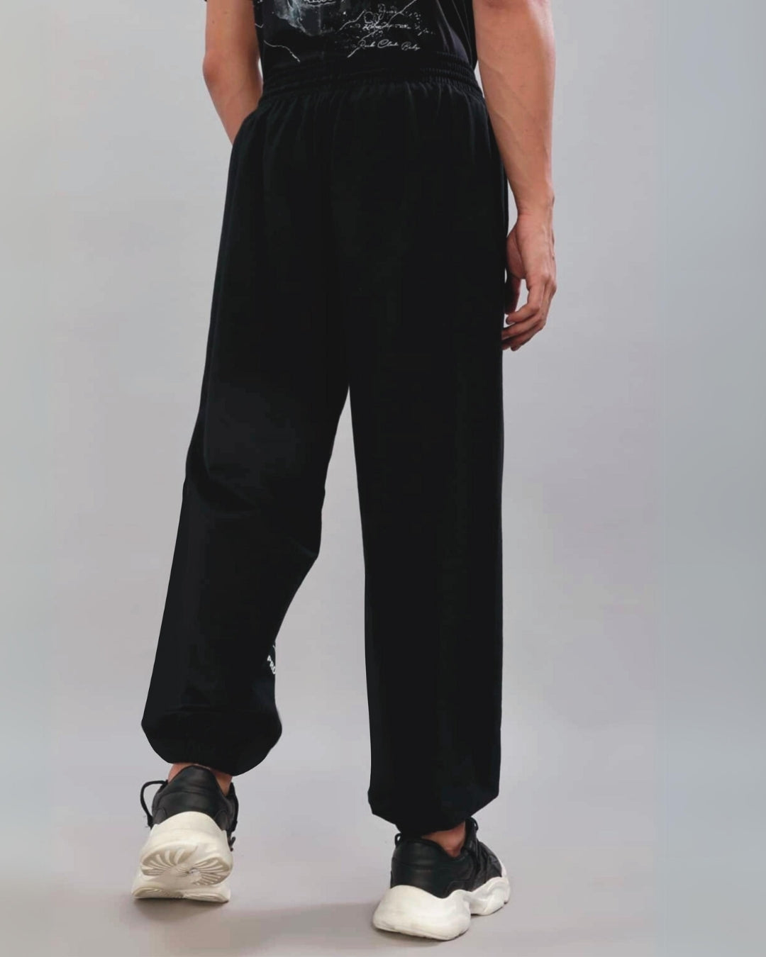 Men's Black Cotton Pant - Nirvana(*)