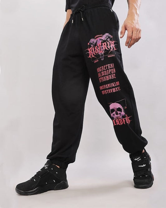Men's Black Cotton Pant - Skull Trend(*)