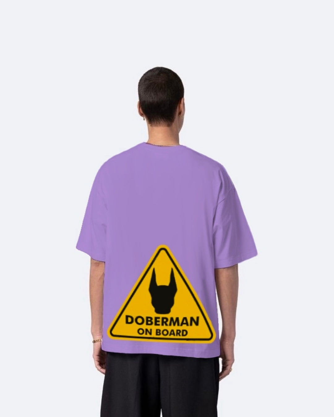 DOBERMAN PUPRLE URBAN OVERSIZED T-SHIRT FOR MEN