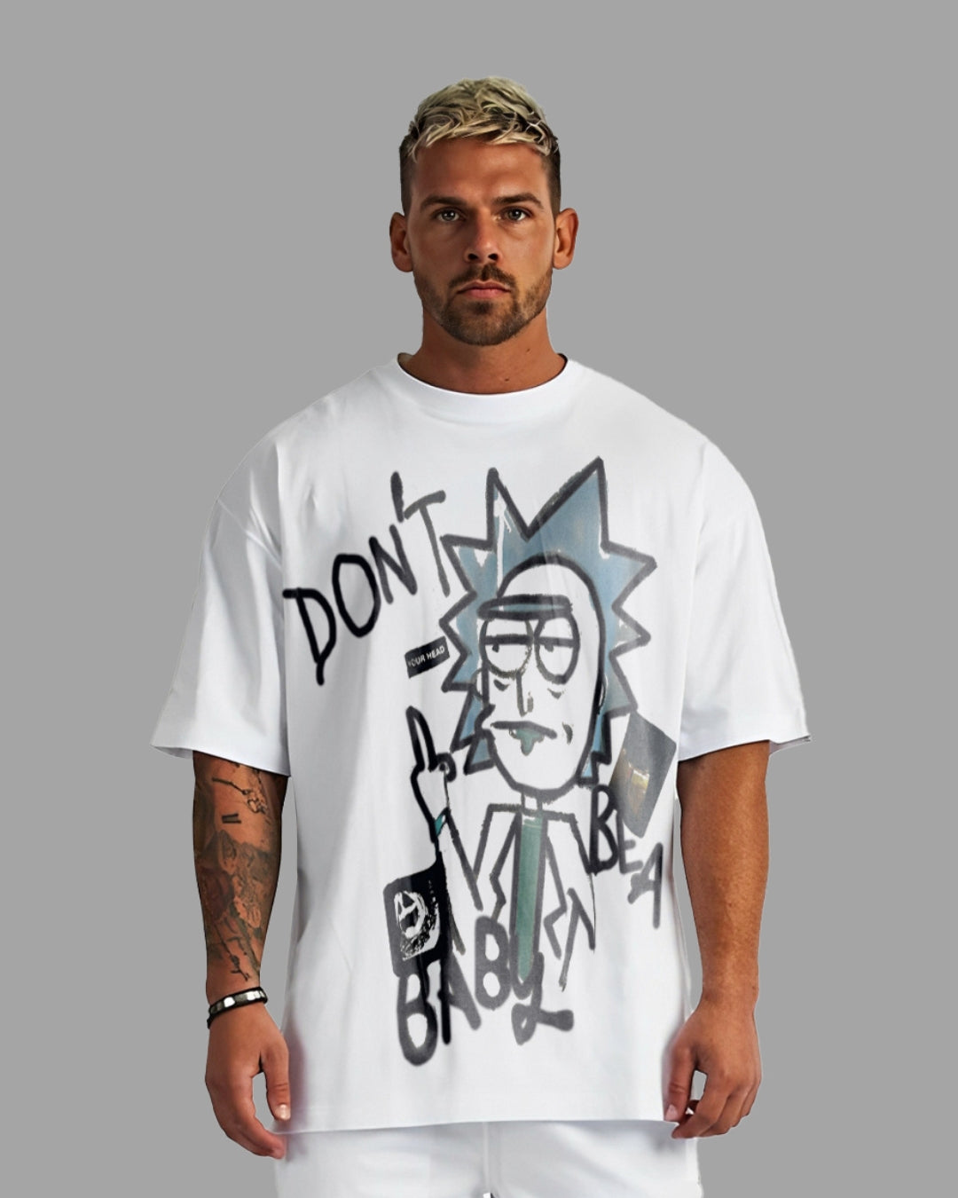 SUNNY MAN UNISEX EXCLUSIVE OVERSIZED TEE - WHITE