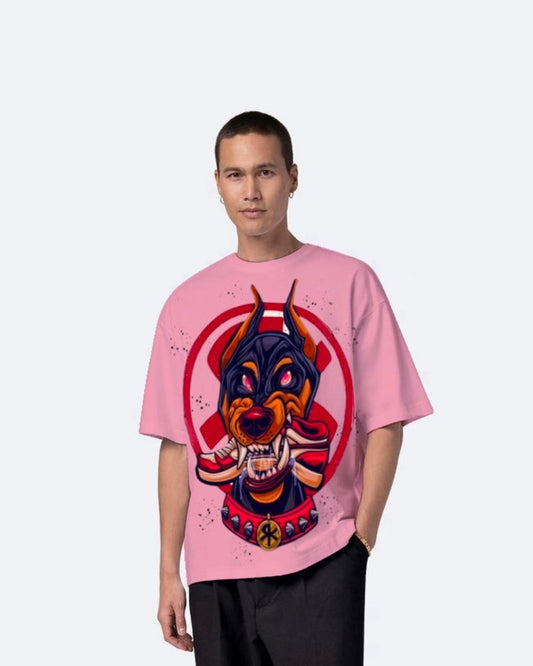 Doberman Pink Urban Oversized T-Shirt for Men