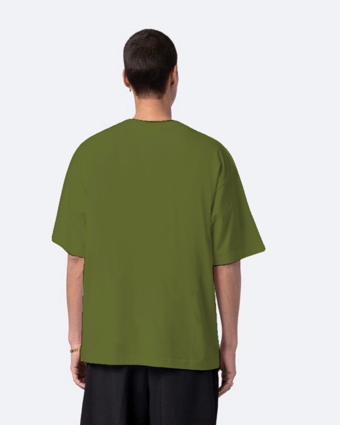 Mighty Gorilla Olive Urban Oversized T-Shirt for Men