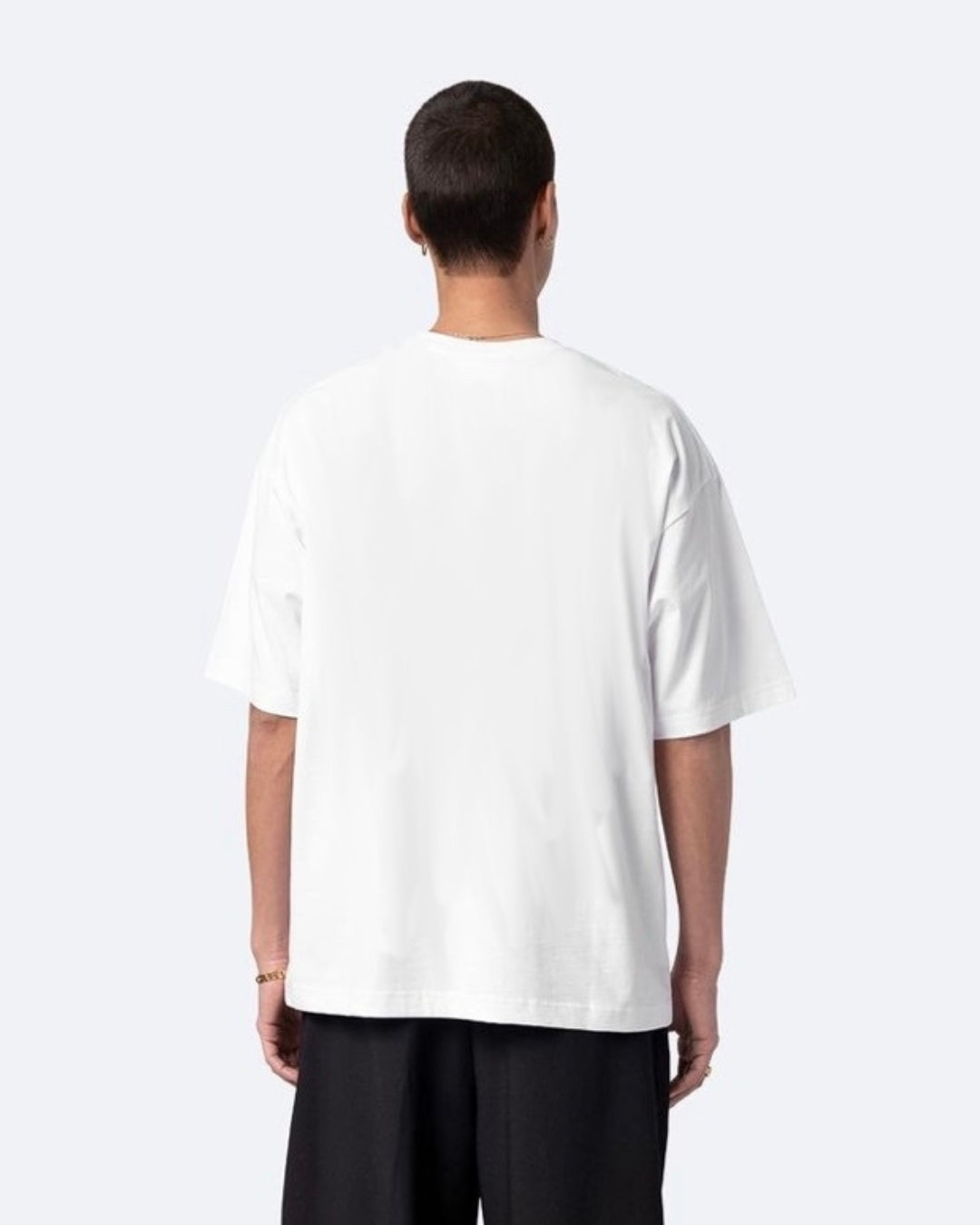 Abetteric White Urban Oversized T-Shirt for Men