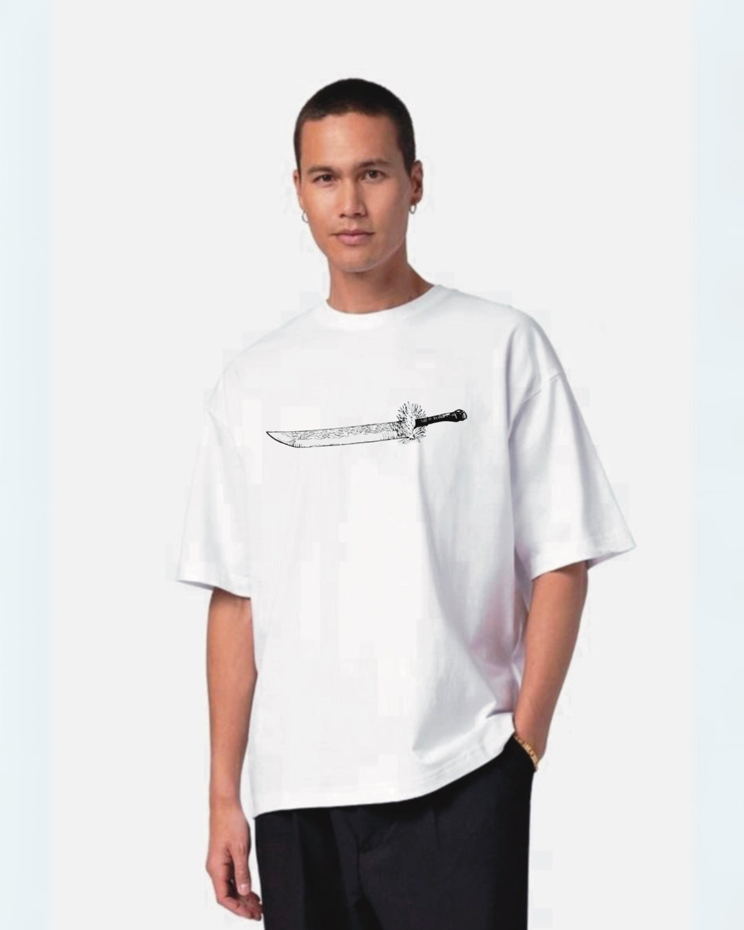Toji Katana White Urban Oversized T-Shirt for Men