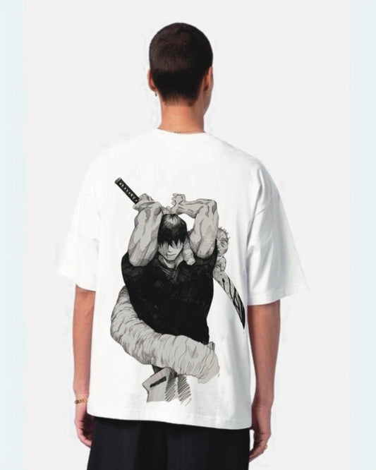 Toji Katana White Urban Oversized T-Shirt for Men