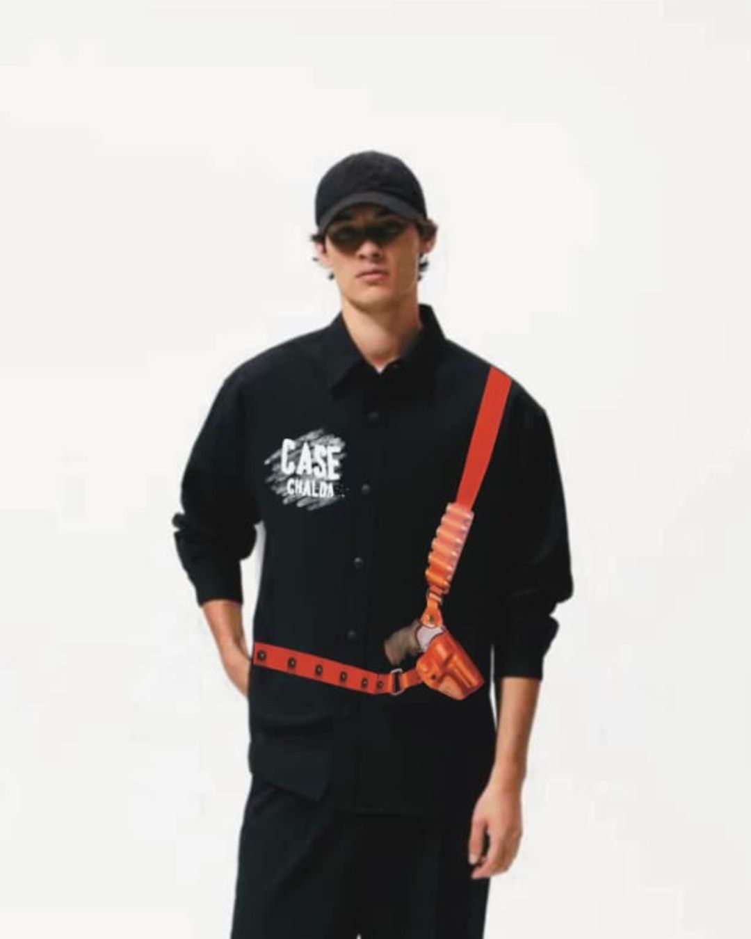 Tamancha Full Sleeve Black Oversized Knitted Shirt(*)