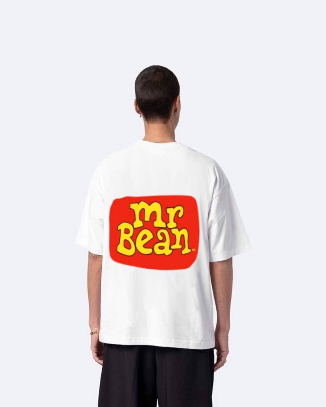 Mr Bean White Urban Oversized T-Shirt for Men(*)