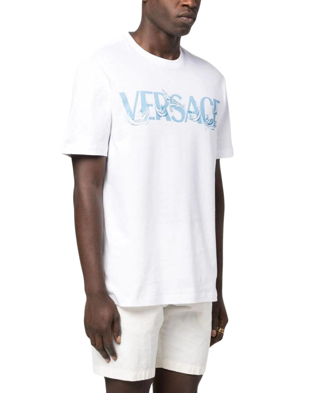 VERSACE COTTON T-SHIRT - WHITE