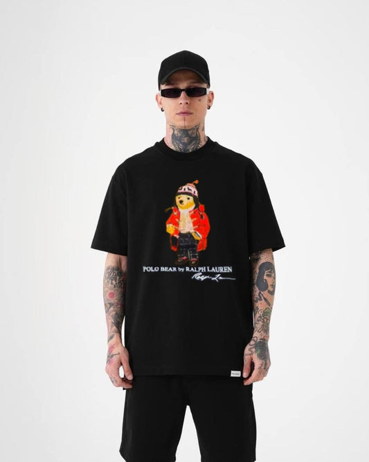 Winter teddy Unisex Exclusive Oversized Tee - Black