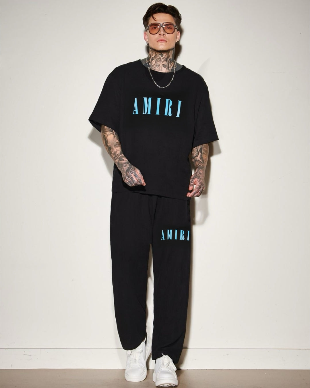 Men Amiri Core Logo Oversized Cord Set - Black and Black