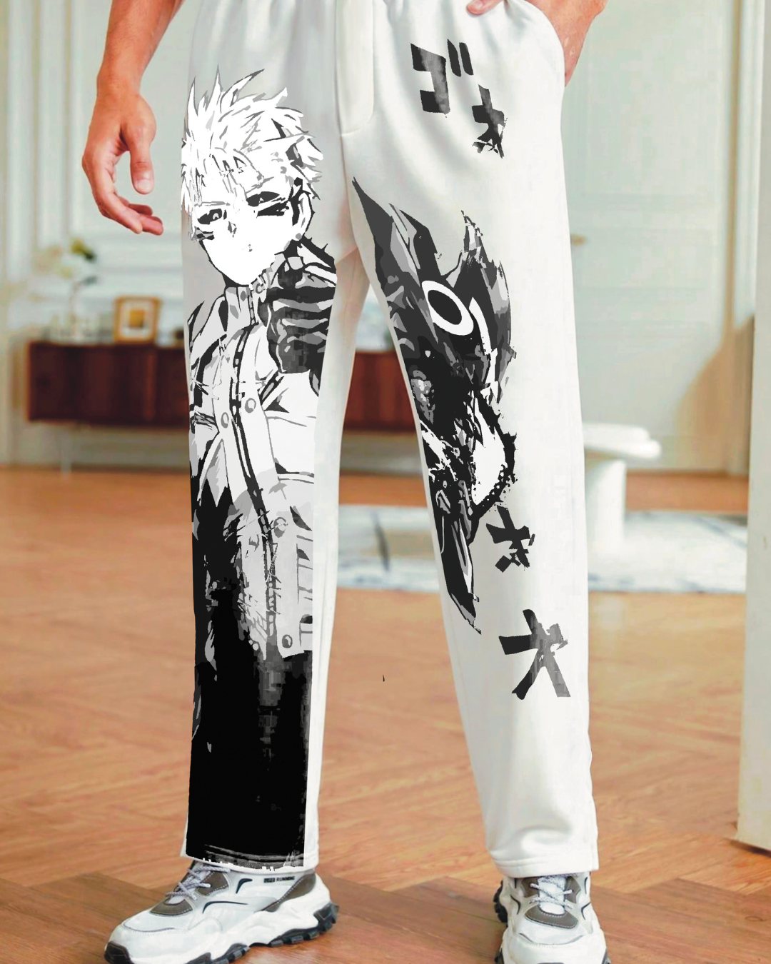 MEN'S WHITE COTTON PANT - ANIME WORLD(*)