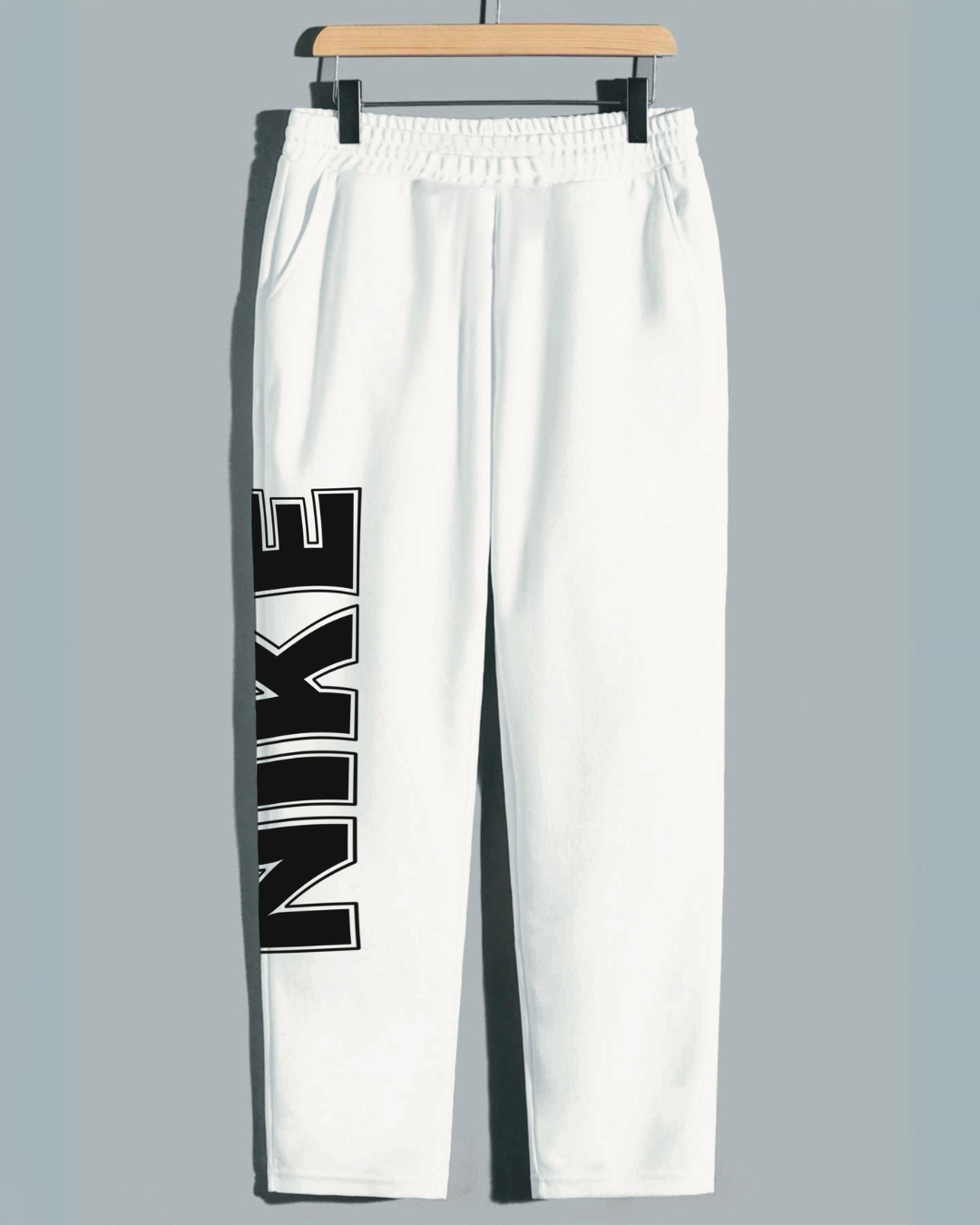 Men's White Cotton Pant - Nike(*)