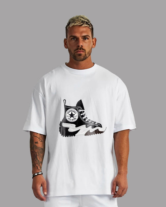 CONVERSE SNEAKER UNISEX EXCLUSIVE OVERSIZED TEE - WHITE