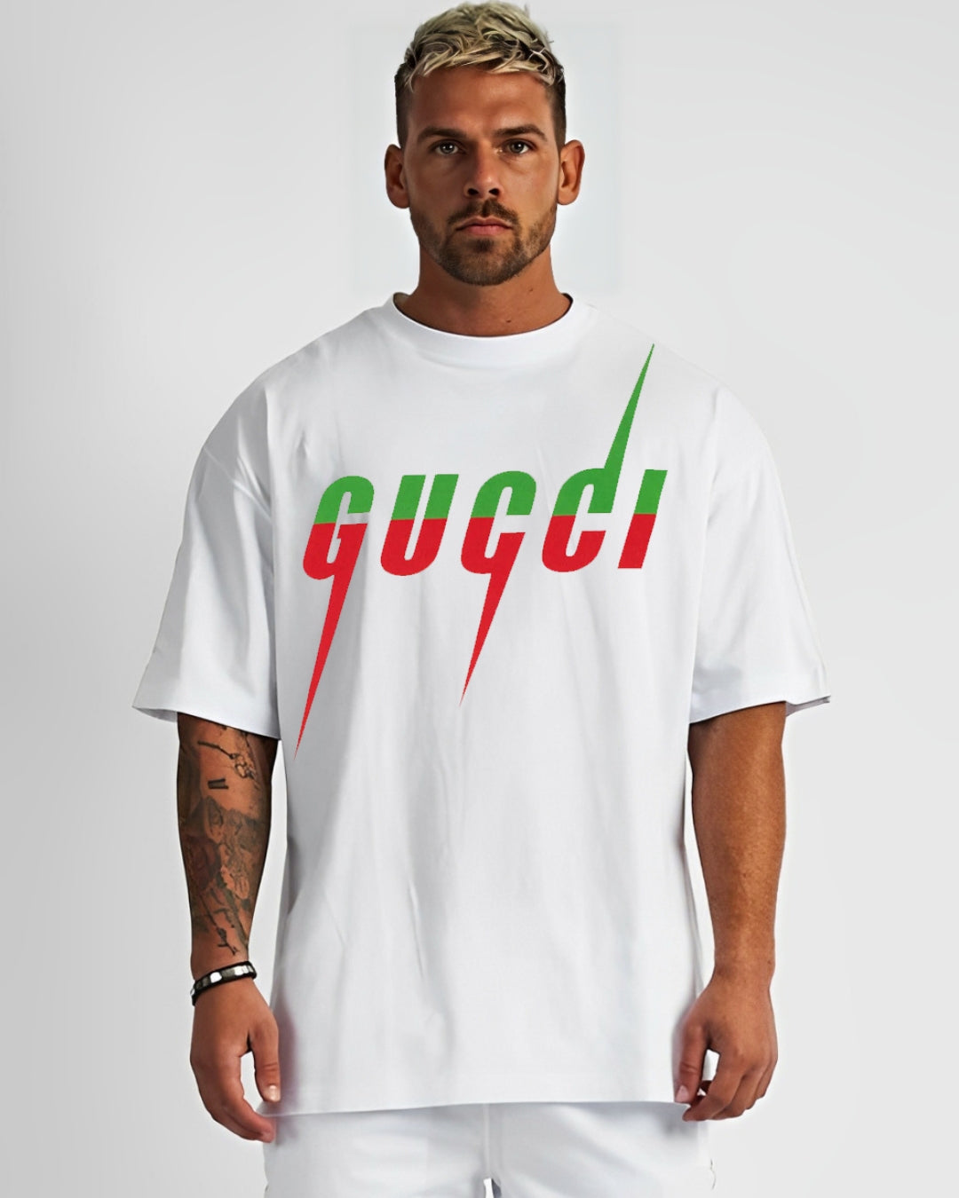 Dhawan Gu'ccci Unisex Exclusive Oversized Tee - White