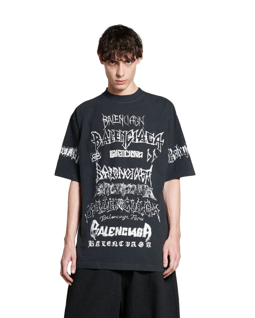 AUJLA BAL'ENCIAGA UNISEX EXCLUSIVE OVERSIZED TEE - BLACK(*)