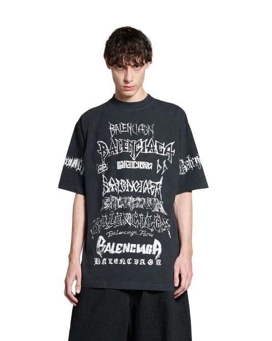 Aujla Bal'enciaga Unisex Exclusive Oversized Tee - Black