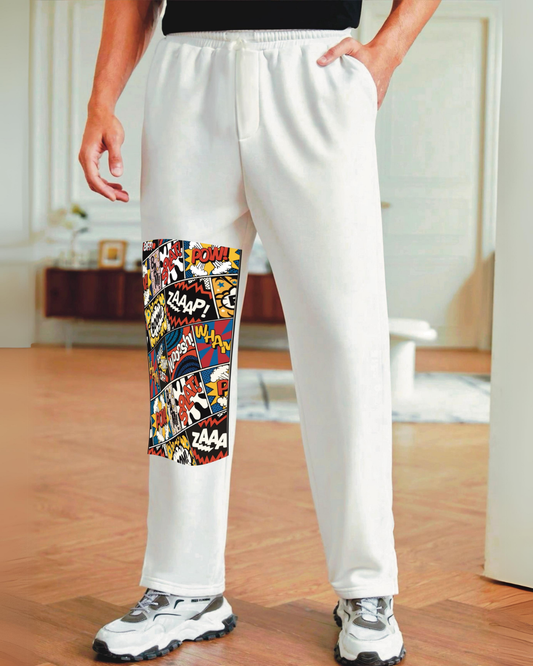 Retro-Inspired Men's White Cotton Pant